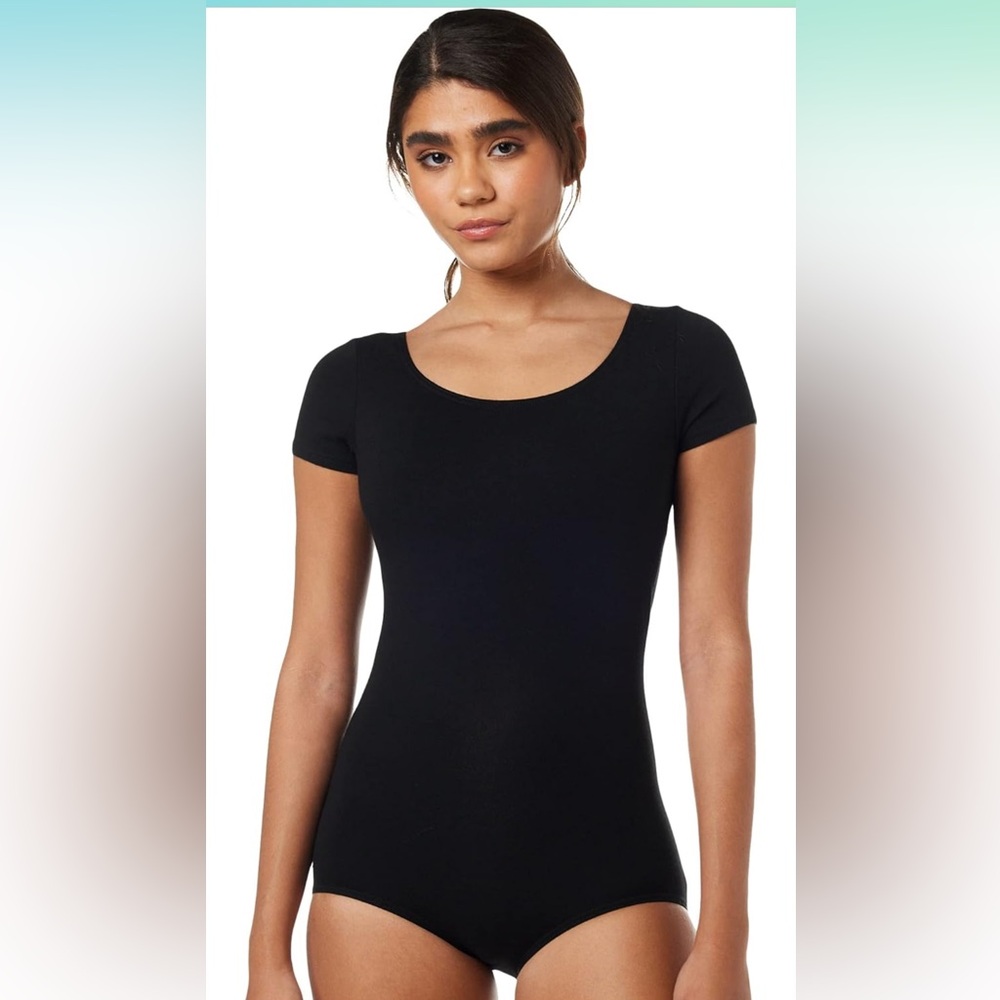 Capezio Women's Classic Short Sleeve Leotard - Black, Ballet